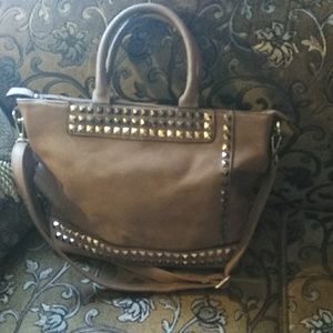 Clearance Tan Studded Handbag